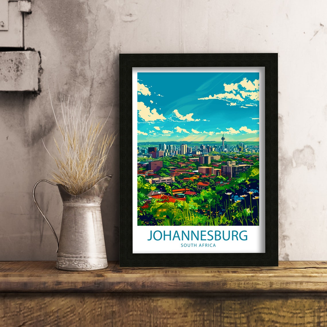 Johannesburg Travel Print Johannesburg Wall Decor South Africa Johannesburg Art Johannesburg Wall Art South Africa Poster Johannesburg Art - Image 6