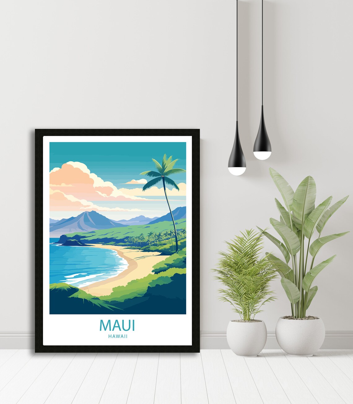 Maui Travel Print Maui Wall Decor Hawaii Maui Art Maui Wall Art Hawaii Poster Gift For Tropical Paradise Lovers Maui Travel Poster Art Gift - Image 4