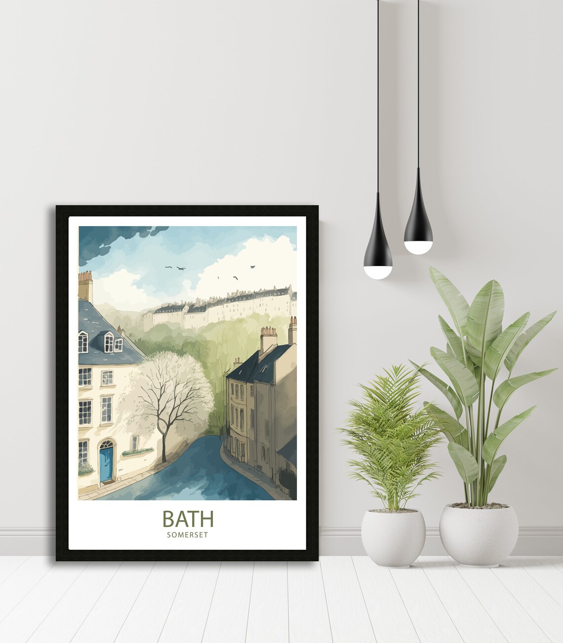 Bath Travel Poster, Somerset Home Decor Art Print - Image 4