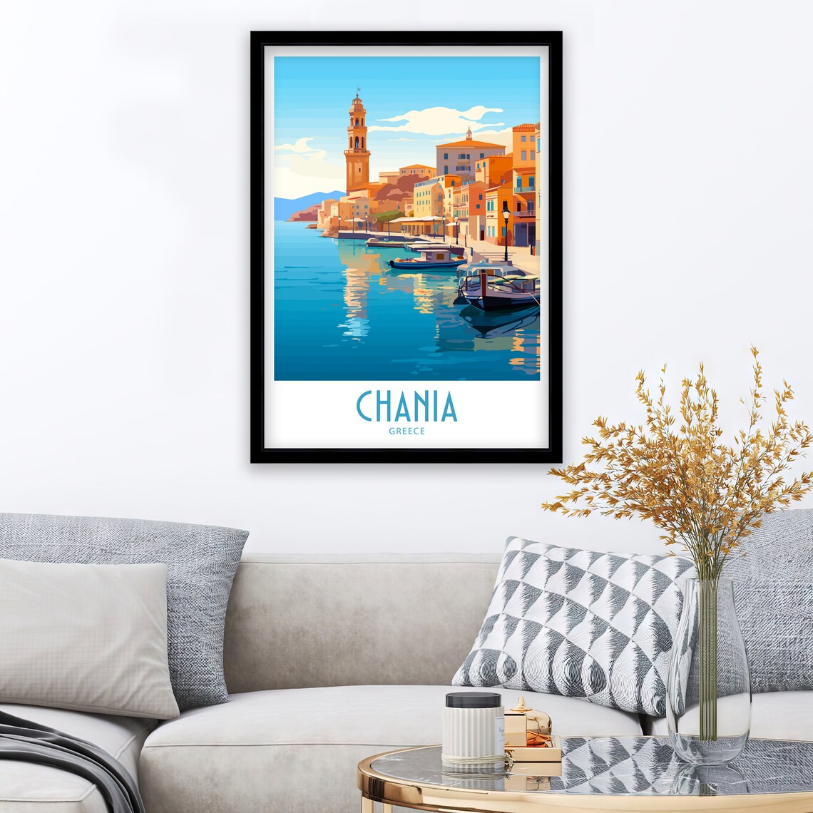 Chania Greece Travel Poster, Home Decor Print - Image 3