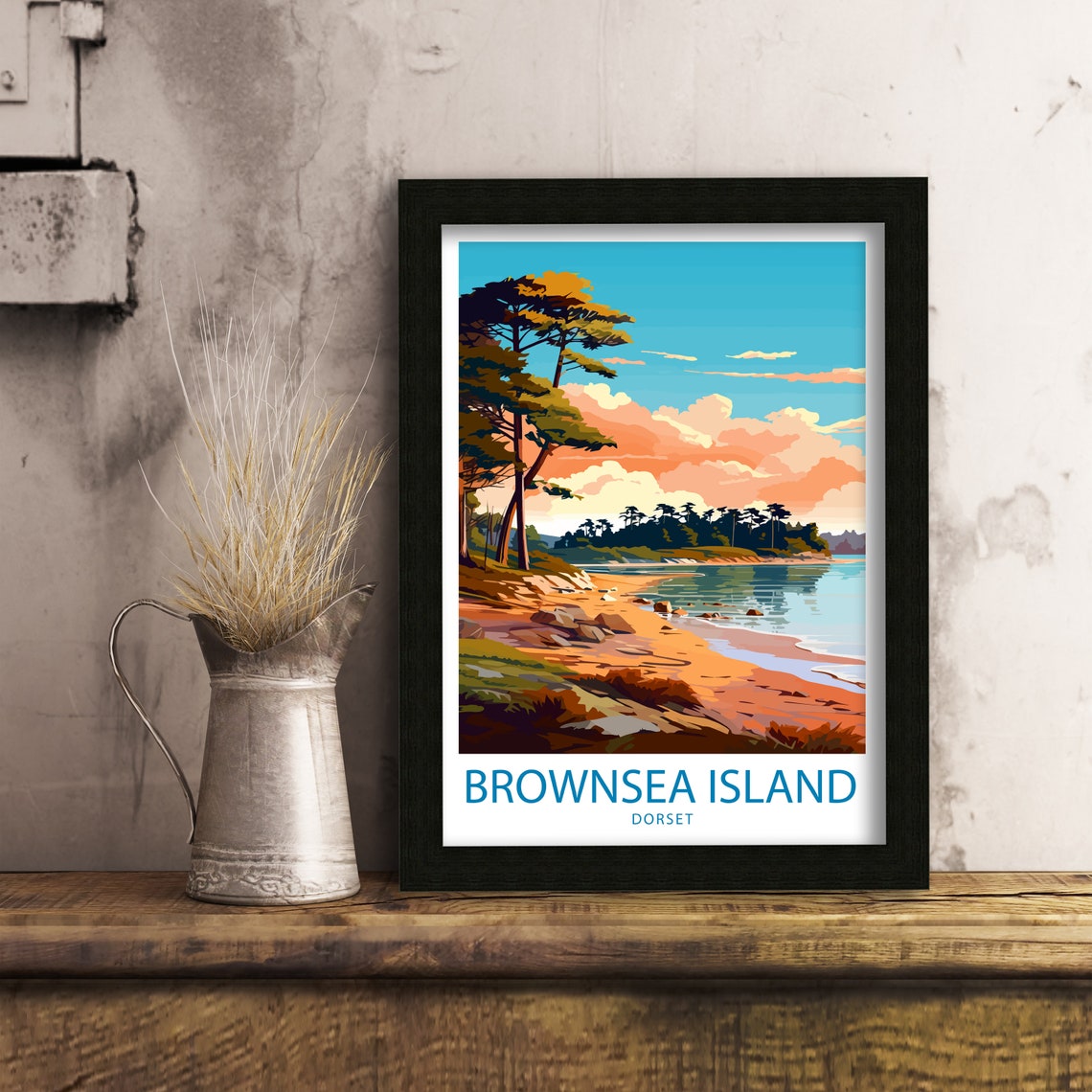 Brownsea Island Travel Print Brownsea Wall Decor Uk Brownsea Art Brownsea Wall Art Uk Poster Gift For Island Lovers Brownsea Island Poster - Image 6