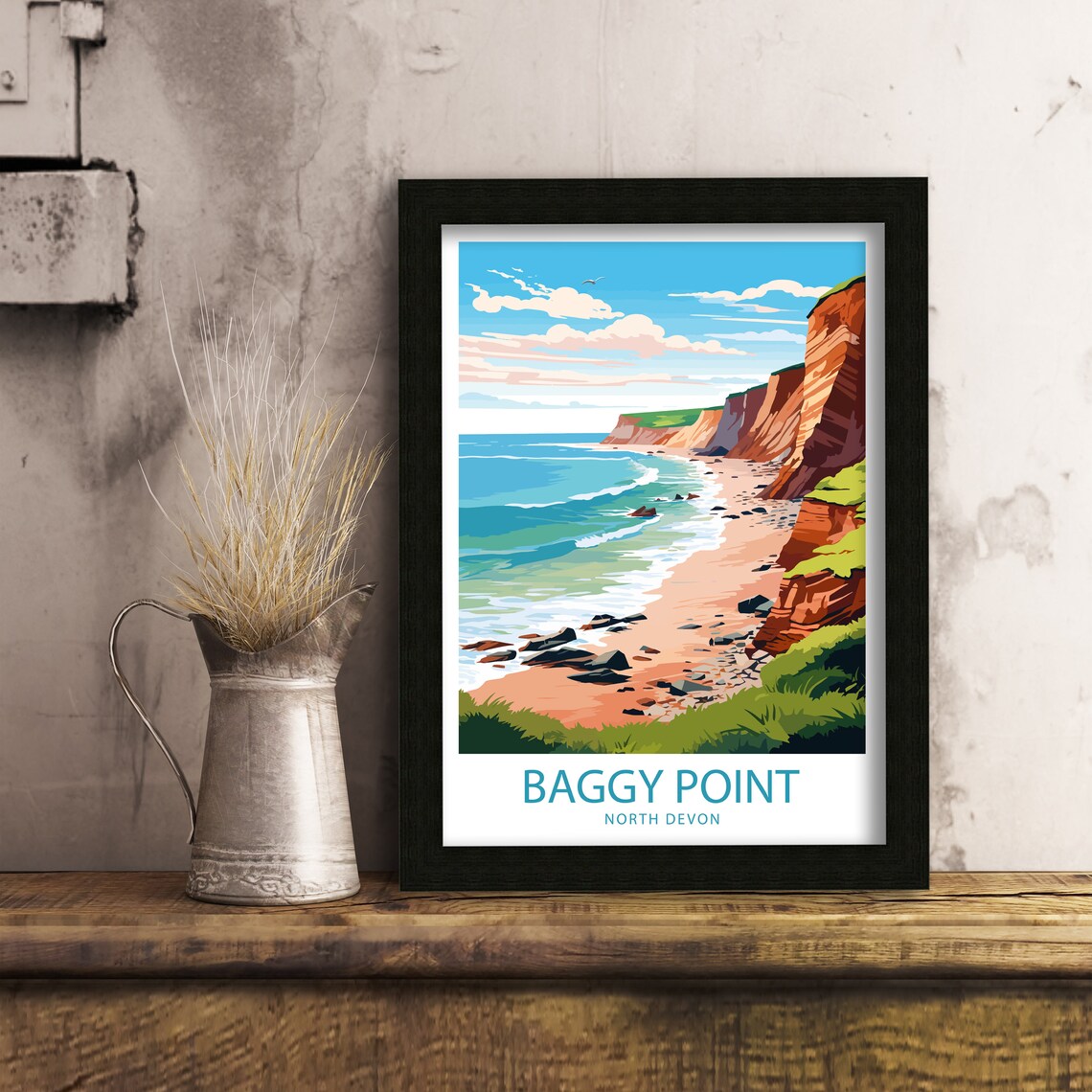Baggy Point Travel Poster, UK Wall Decor - Image 6