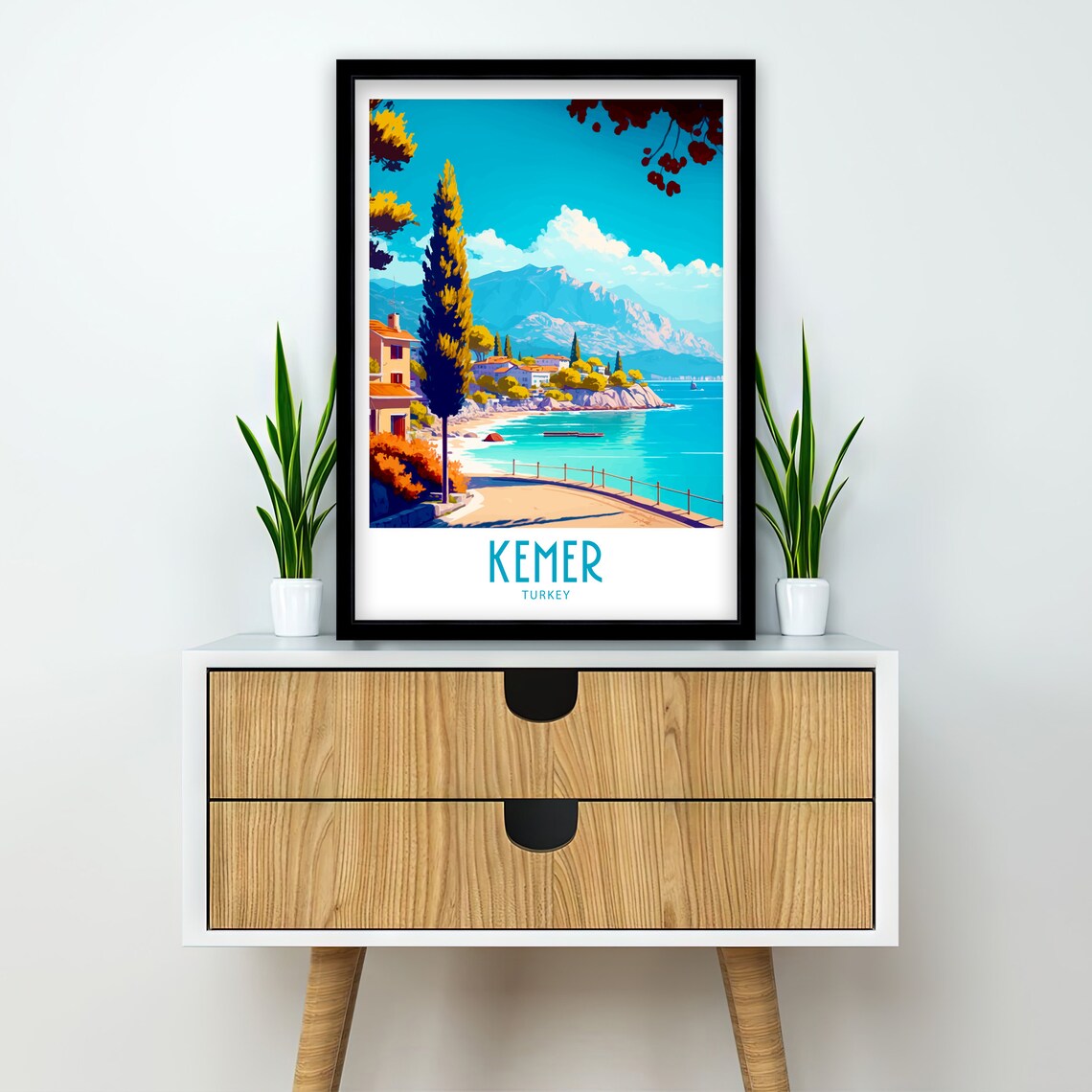 Kemer Turkey Travel Poster, Scenic Place Print - Image 2