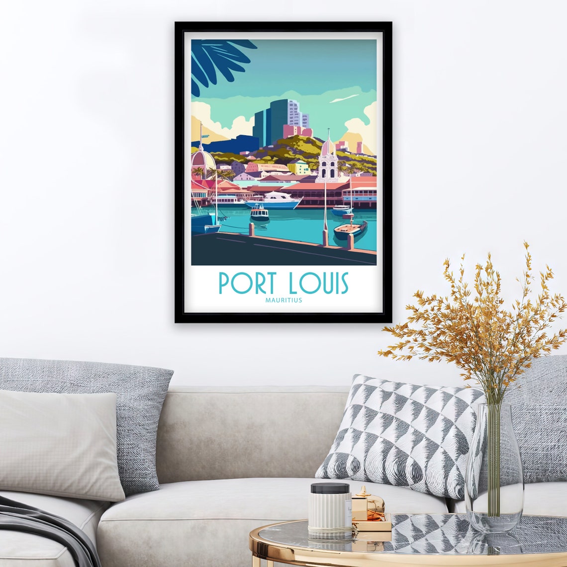 Port Louis Travel Print Wall Art Port Louis Travel Poster Gift For Port Louis Scenery Wall Art Port Louis Mauritius Gift Wall Art Port Louis - Image 4
