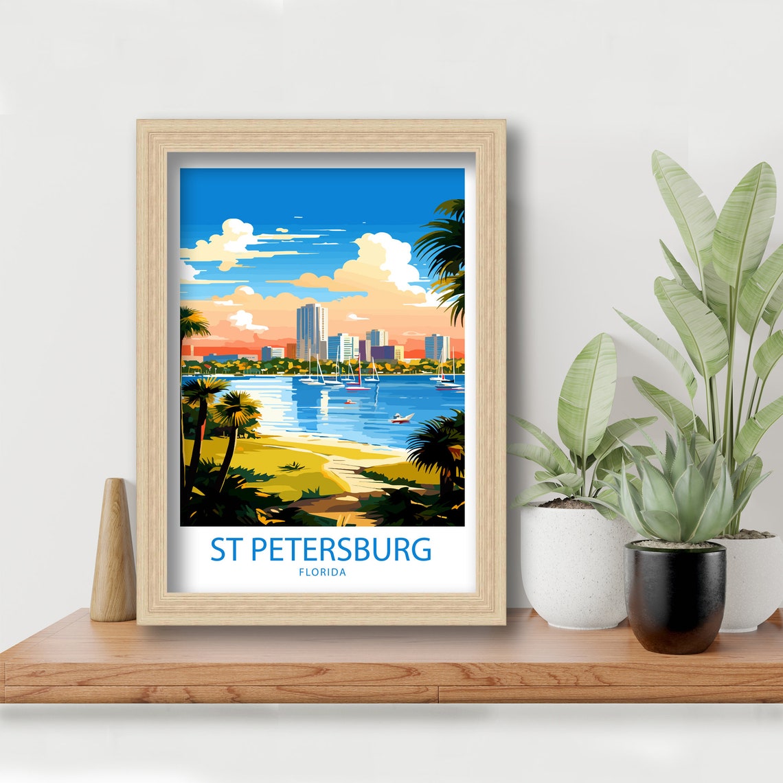 St Petersburg Florida Travel Print St Petersburg Wall Decor Usa St Petersburg Art St Petersburg Wall Art Usa Poster Gift St Petersburg Art - Image 5