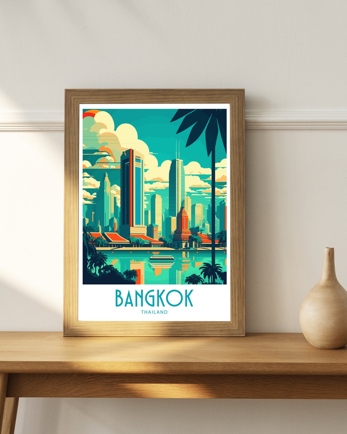 Bangkok City Travel Print Bangkok City Home Dcor Bangkok Thailand Art Print Bangkok Thailand Room Print For Bangkok Gift Art Decor Bangkok - Image 4
