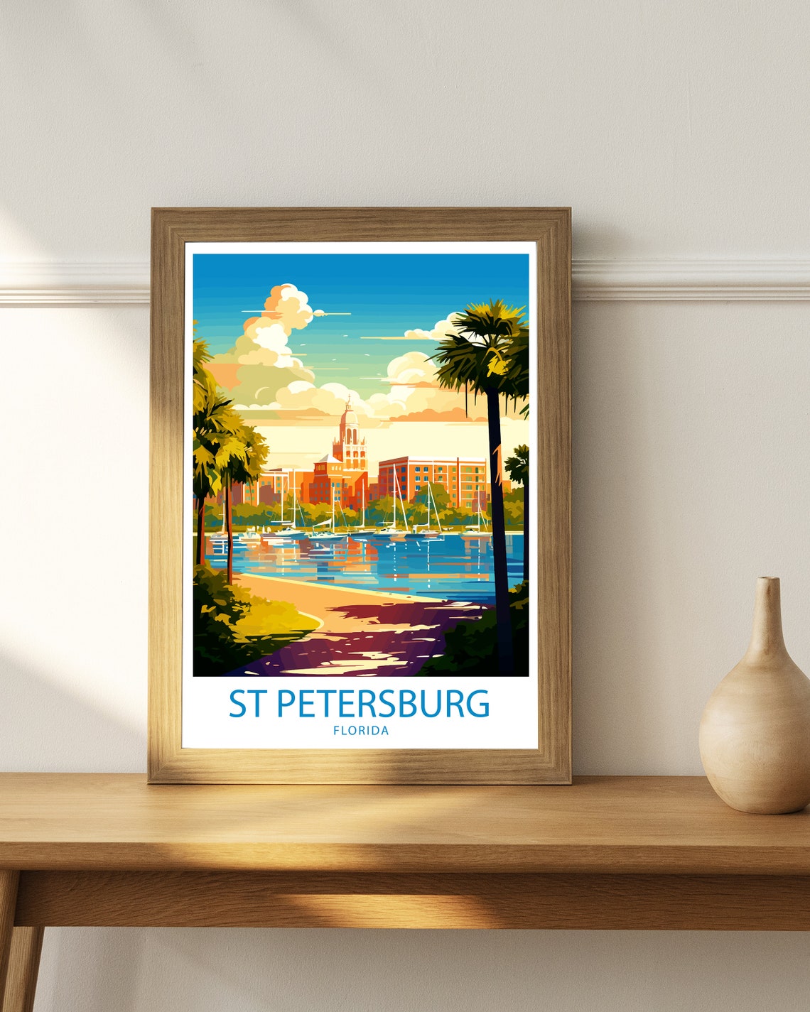 St Petersburg Florida Travel Print St Petersburg Wall Decor Usa St Petersburg Art St Petersburg Wall Art Usa Poster Gift St Petersburg Art - Image 4