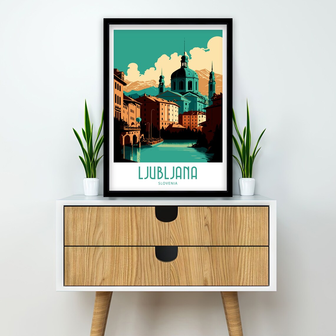 Ljubljana Slovenia Travel Print, Europe Art Print - Image 2