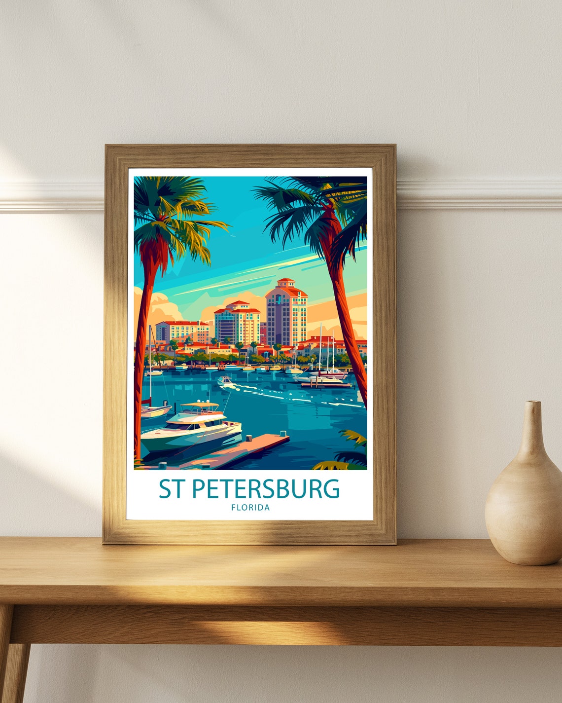 St Petersburg Florida Travel Print St Petersburg Wall Decor Usa St Petersburg Art St Petersburg Wall Art Usa Poster Gift St Petersburg Art - Image 3
