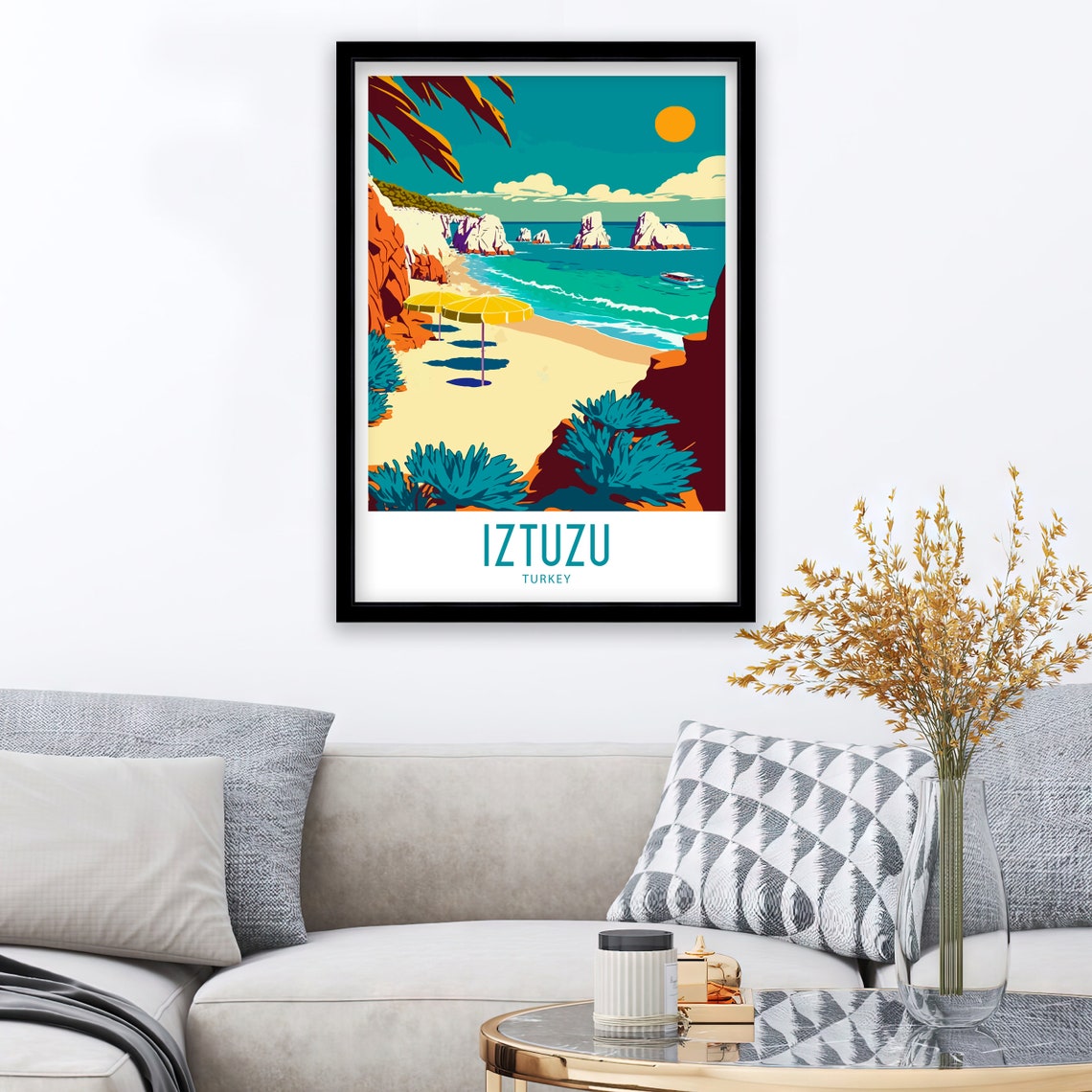 Iztuzu Travel Print Wall Art Iztuzu Turkey Travel Poster Gift Iztuzu Turkey Scenery Art Iztuzu Turkey Gift Wall Art Iztuzu Scenic Poster - Image 3