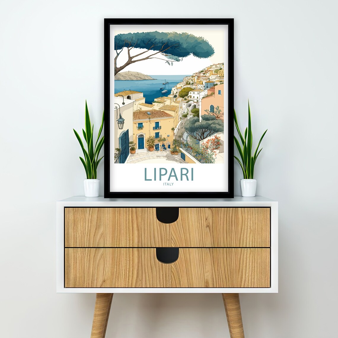 Lipari Travel Poster, Italy Scenic Wall Art - Image 2