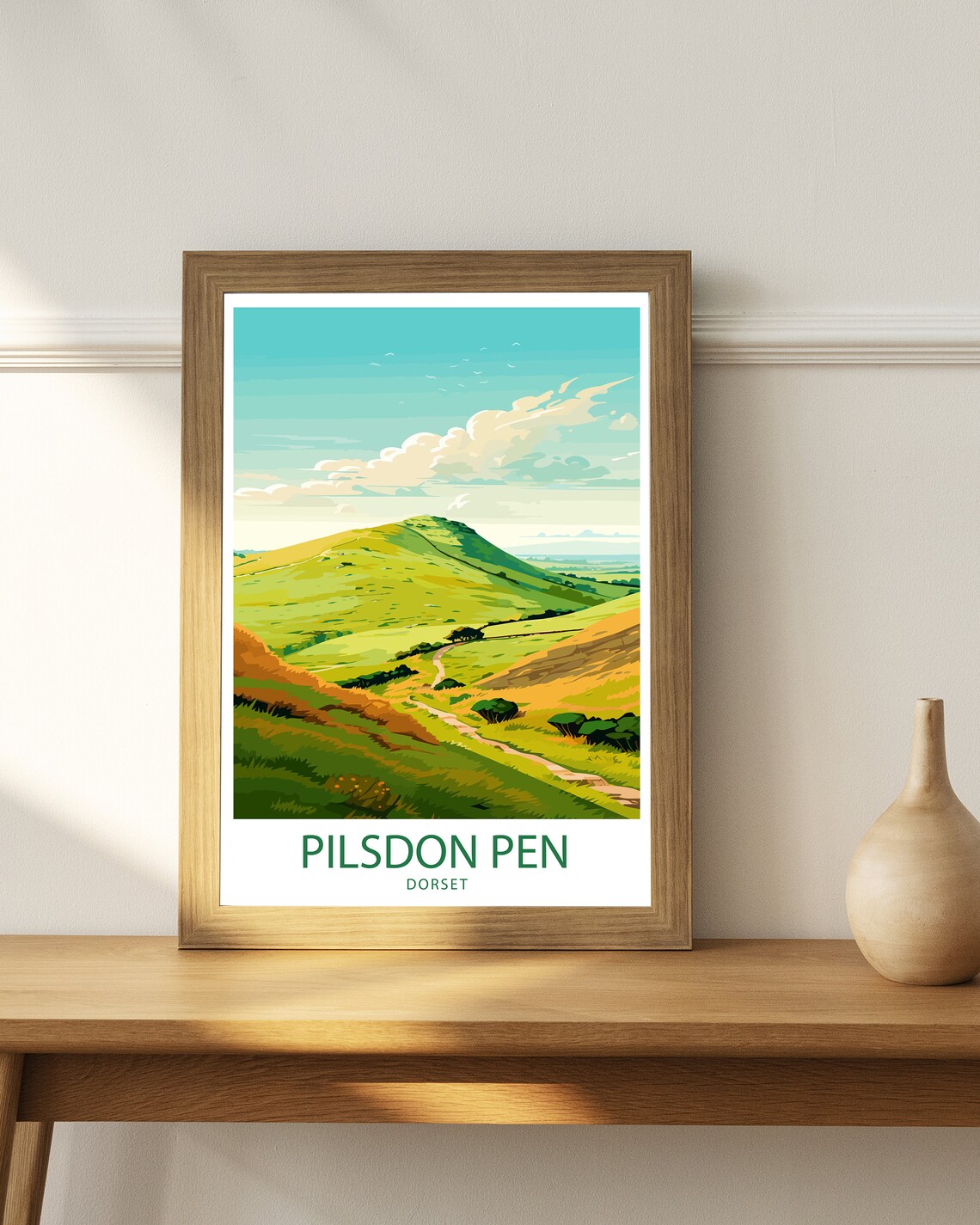 Pilsdon Pen Travel Poster, Pilsdon Wall Decor - Image 3
