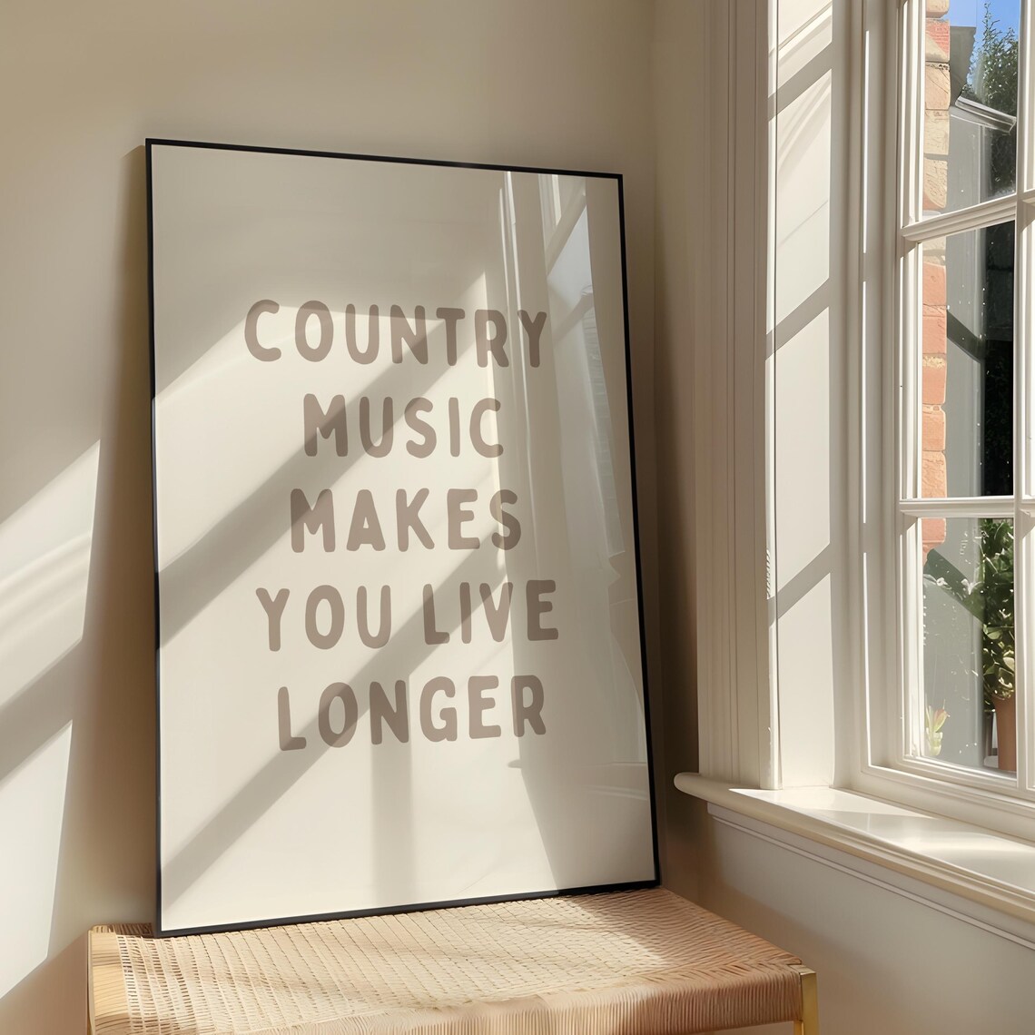 Country Music Makes You Live Longer Quote Poster