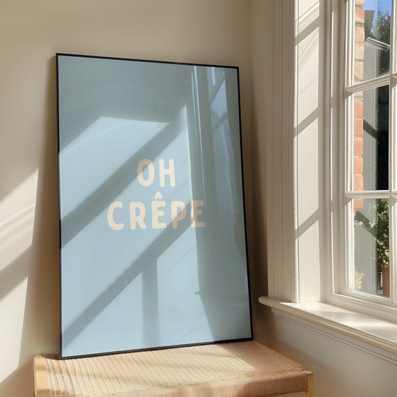 Oh Crepe Wall Art Print Bold Sassy Humour Artwork Funny Kitchen Poster Design Adult Swearing