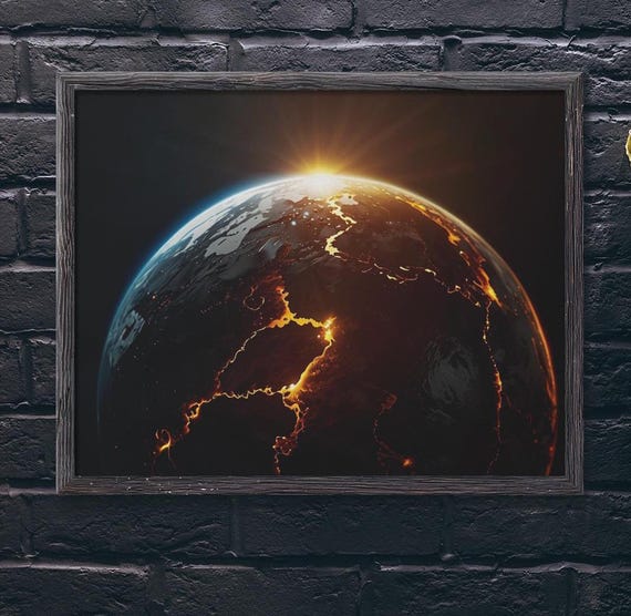 Space Sunrise Cosmic Wall Decor Teacher Gift Office Decor Astronomy Gift Unique Gift One Of A Kind Gift Instant