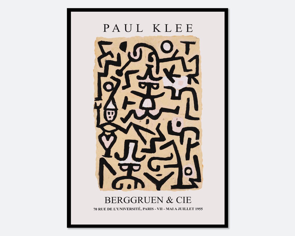 Paul Klee Comedians Handbill, Vintage Art Print