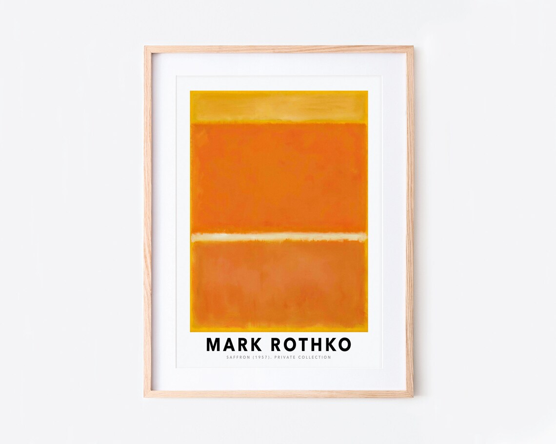 Mark Rothko Saffron 1957 Vintage Art Print