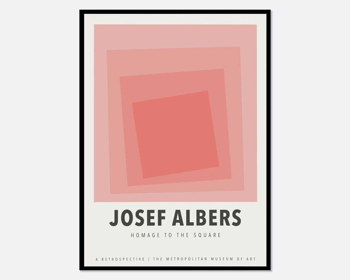Josef Albers Squares Mid Century Art Print