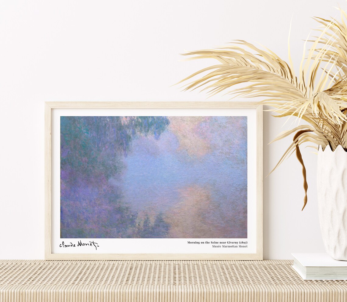 Monet Morning On The Seine Near Giverny Vintage Art Print - Image 3
