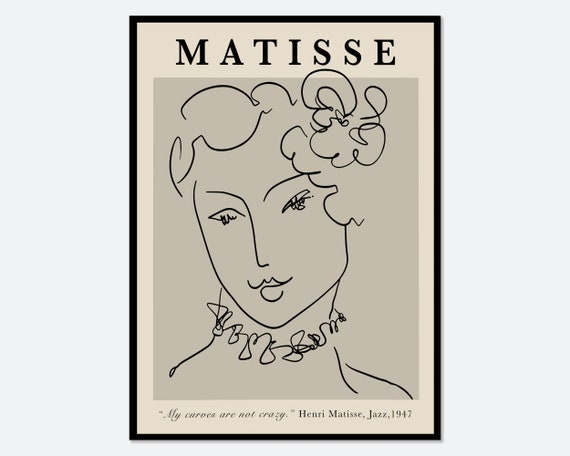 Matisse Woman Line Art Vintage Art Print
