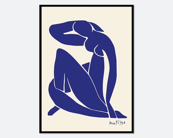 Henri Matisse Blue Nude Nu Bleu Abstract Seated Woman Figure Poster