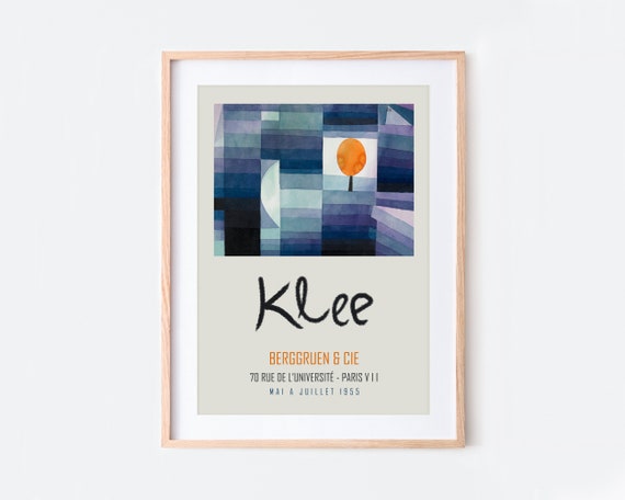Paul Klee Vintage Exhibition Poster Paris 1955 Abstract Modern Art