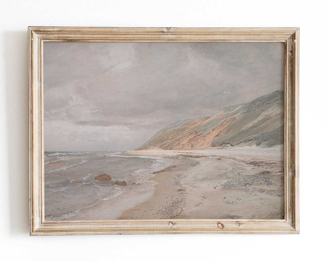 Joakim Skovgaard Mute Beach Coastal Landscape Art Print