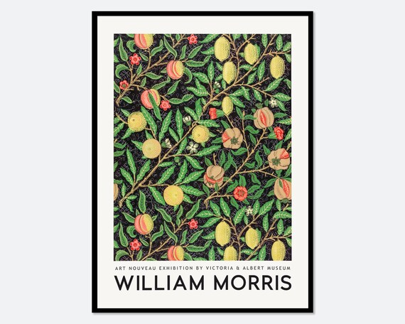 William Morris Tropical Fruits Vintage Poster Print
