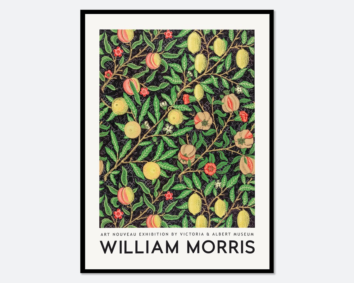 William Morris Tropical Fruits Vintage Poster Print
