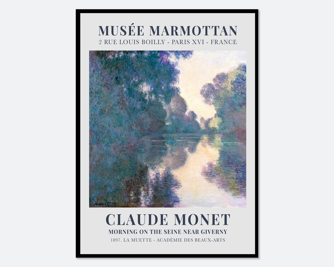 Monet Morning On The Seine Near Giverny Art Print