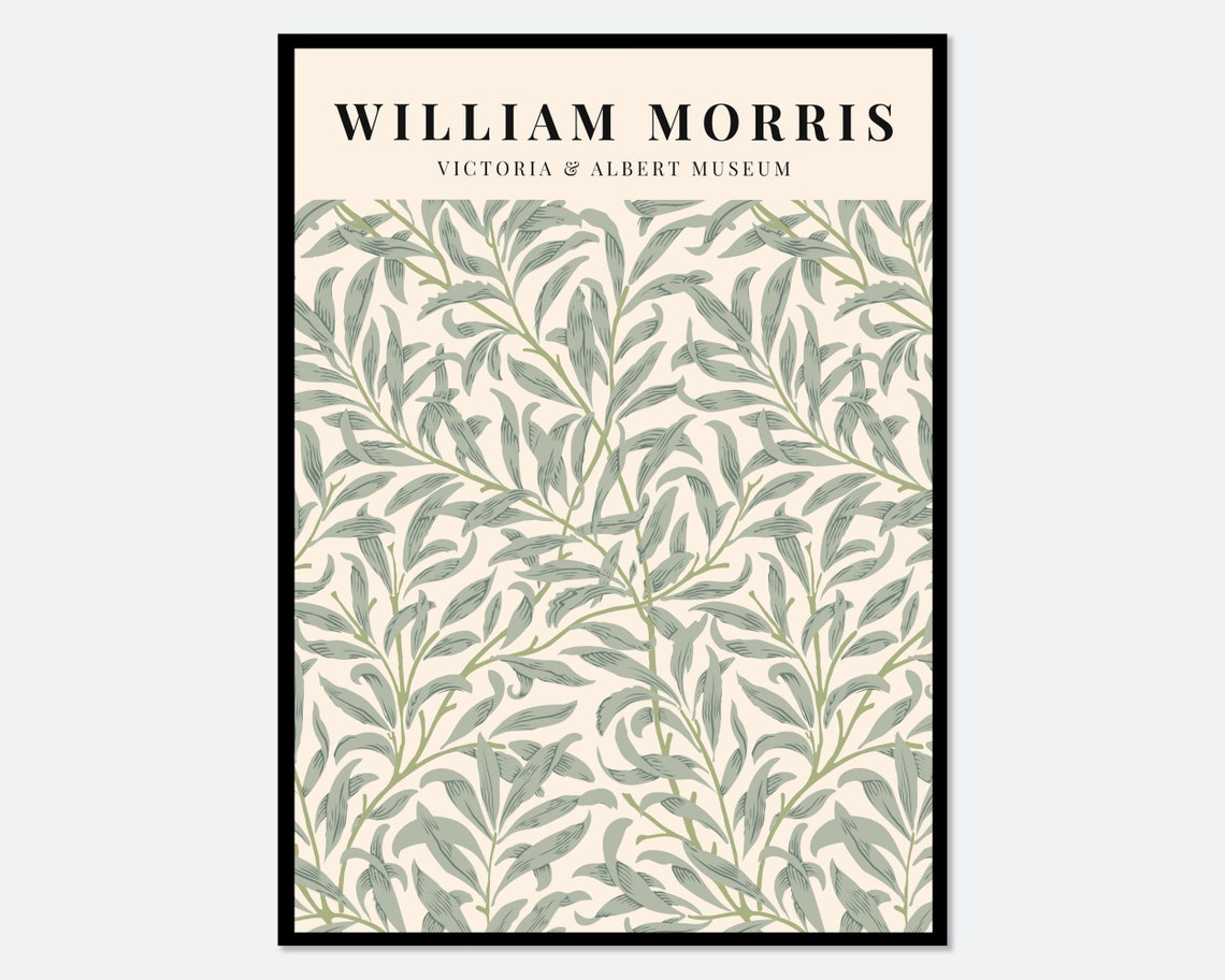 William Morris Willow Pattern Green Victoria And Albert Museum Poster