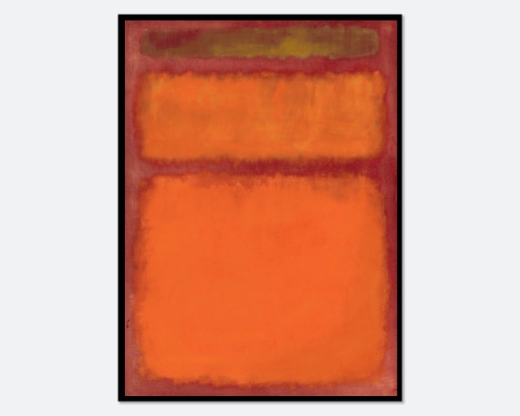 Mark Rothko Orange Red Yellow 1961 Vintage Poster Colorful Art Print Mark Rothko Print Mark Rothko Painting Museum Exhibition Mr14