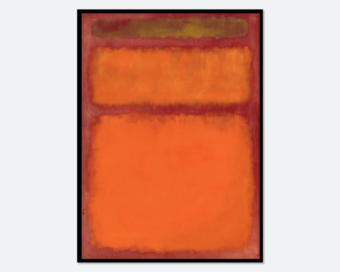 Mark Rothko Orange Red Yellow 1961 Color Field Abstract Poster