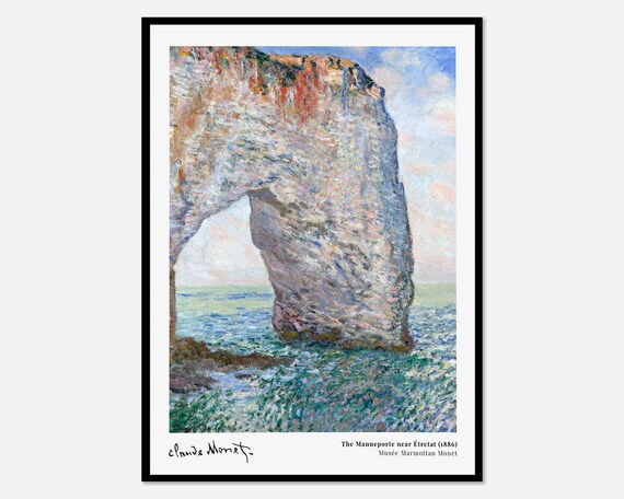 Monet The Manneporte Near Tretat Vintage Poster Art Print