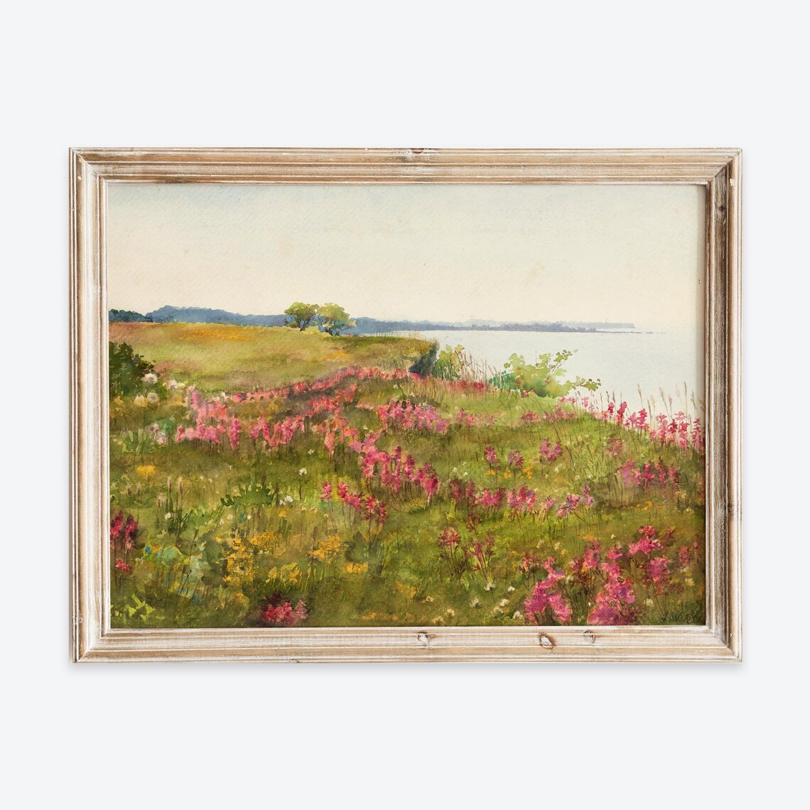 Rustic Vintage Spring Meadow Landscape Art Print