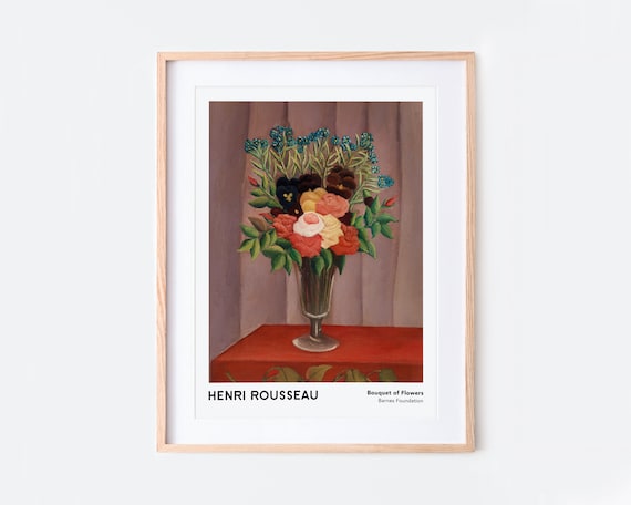 Henri Rousseau Bouquet of Flowers Museum Exhibition Art Poster