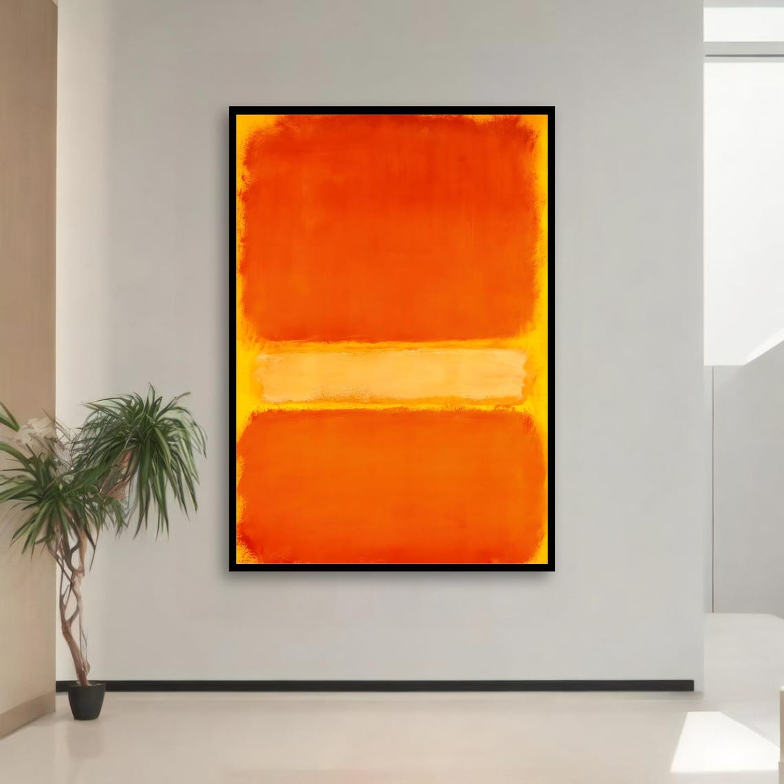 Rothko Style Fiery Orange Color Field Abstract Minimalist Poster - Image 4