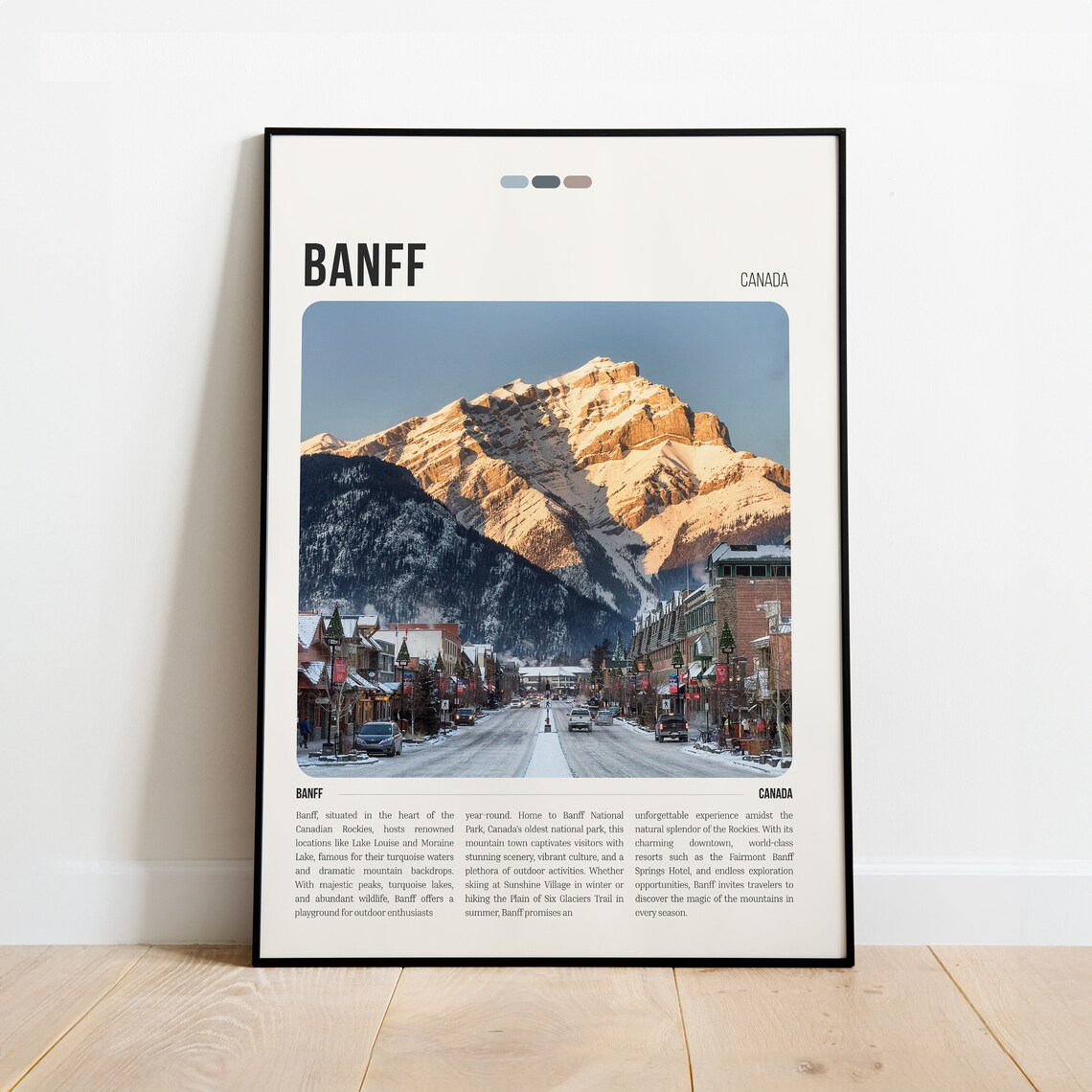 Banff Travel Poster, Alberta Mountain Landscape