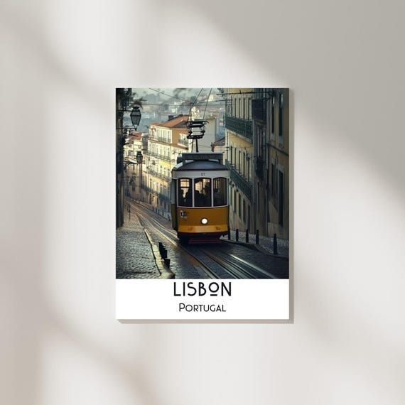 Lisbon Portugal Wall Art Posters Cafe Decor Home World Poster Design