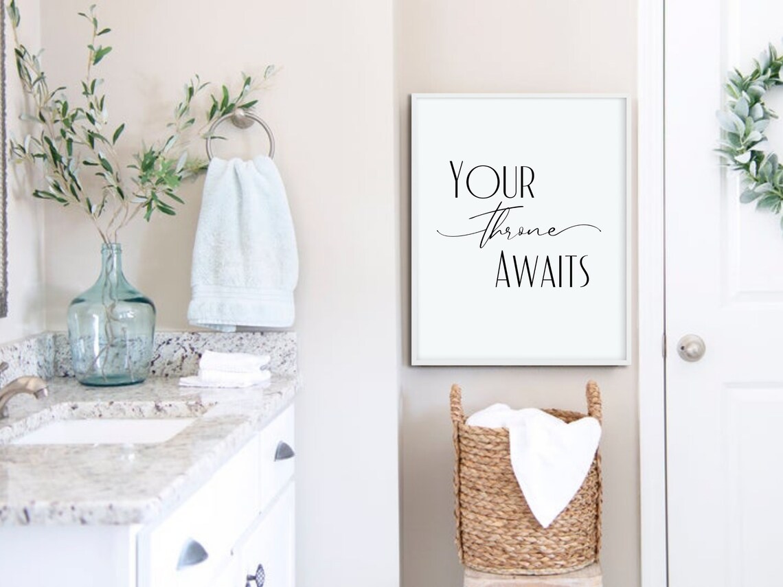 Your Thrown Awaits Bathroom Art Print, Guest Decor - Image 4