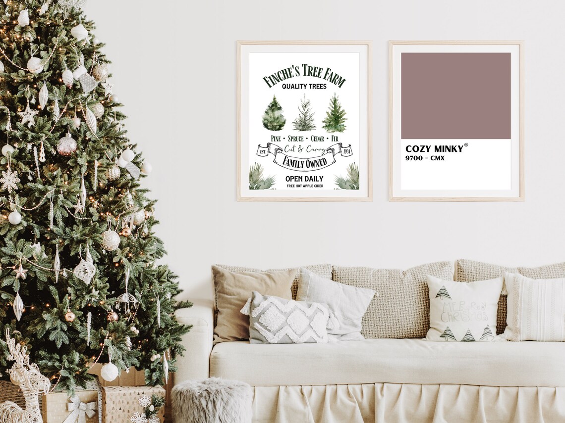 Christmas Tree Farm Sign, Holiday Wall Art - Image 4