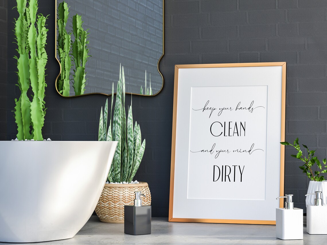 Keep Your Hands Clean Bathroom Humor Art Print - Image 3