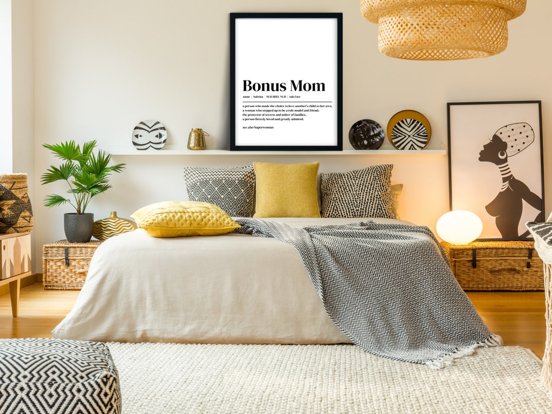 Custom Bonus Mom Definition Art Print - Image 4