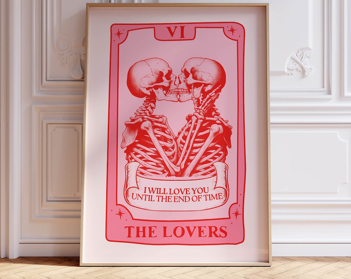 Lovers Tarot Card Apartment Decor Art Print
