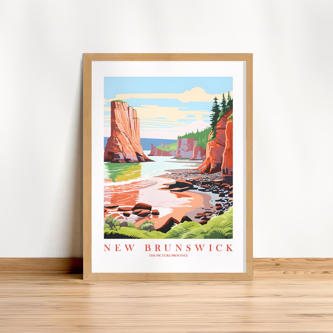 New Brunswick The Picture Province Bay of Fundy Coast Travel Poster