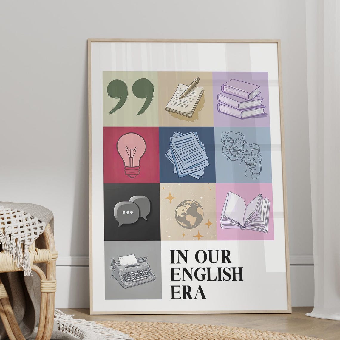 In Our English Era Literature Icons Classroom Teacher Poster