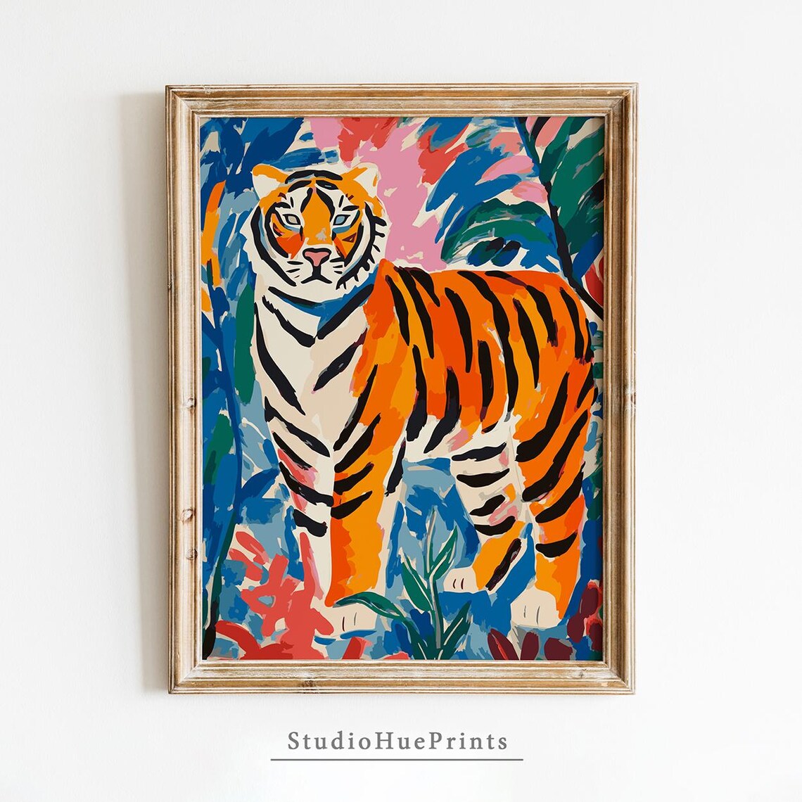 Tiger Art Print, Maximalist Jungle Nursery Decor - Image 2