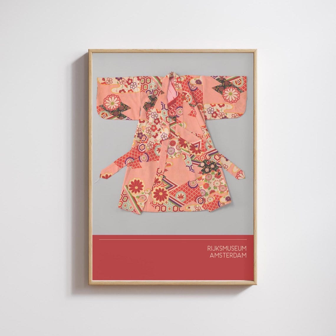 Japanese Kimono Floral Art Print