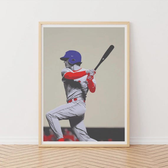 Baseball Player Art Print Photographic Sports Decor