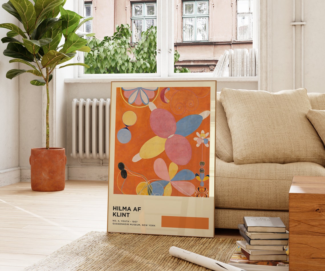 Hilma Af Klint No 4 Youth 1907 Orange Abstract Guggenheim Art Poster - Image 3